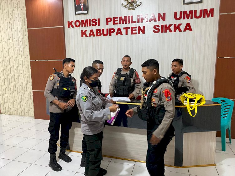 Polres Sikka Laksanakan Patroli Operasi Mantap Praja 2024 di Beberapa Titik Lokasi Kampanye