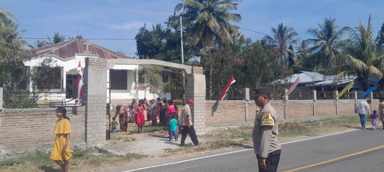 Polsek Paga Gelar Patroli “Minggu Kasih” di Tempat Ibadah