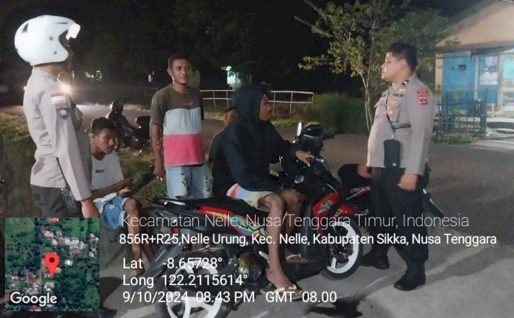 KEGIATAN PATROLI RUTIN OLEH PIKET JAGA SPKT REGU II POLSEK NELLE POLRES SIKKA.