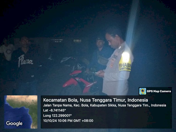 KEGIATAN PATROLI RUTIN OLEH PIKET JAGA SPKT REGU 1 POLSEK BOLA POLRES SIKKA.