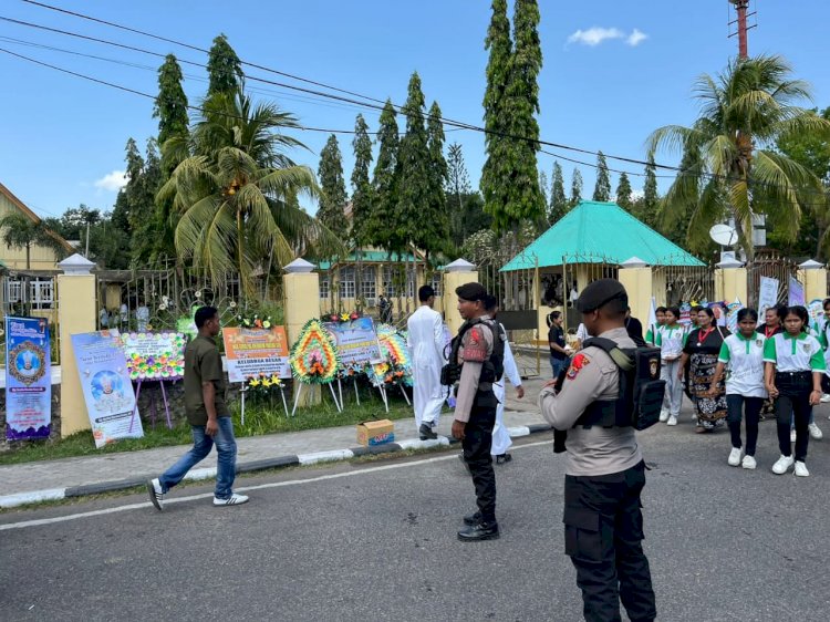 Pengamanan Misa Requiem Uskup Emeritus Gerulfus Kerubim Parera, SVD Berlangsung Kondusif oleh Polres Sikka