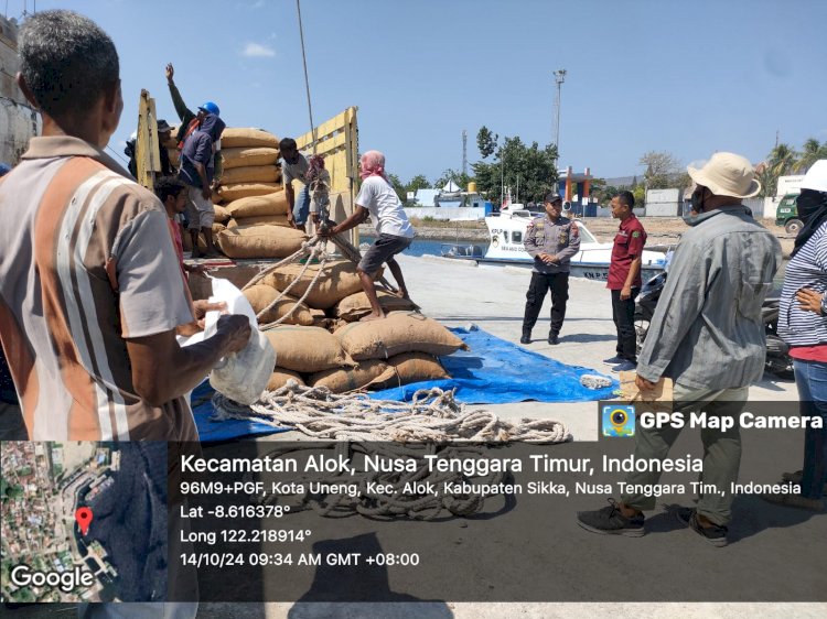 Personel Polsek Alok Gelar Patroli Dialogis di Pelabuhan L. Say dan Wuring, Jaga Situasi Tetap Kondusif