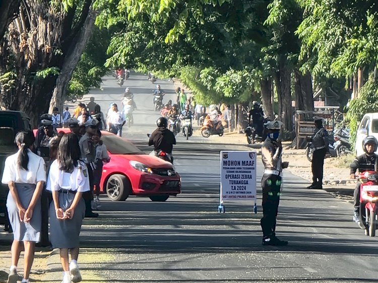 GUNA WUJUDKAN KAMSELTIBCARLANTAS POLRES SIKKA GELAR OPERASI ZEBRA TURANGGA-2024 DI WILAYAH HUKUM POLRES SIKKA