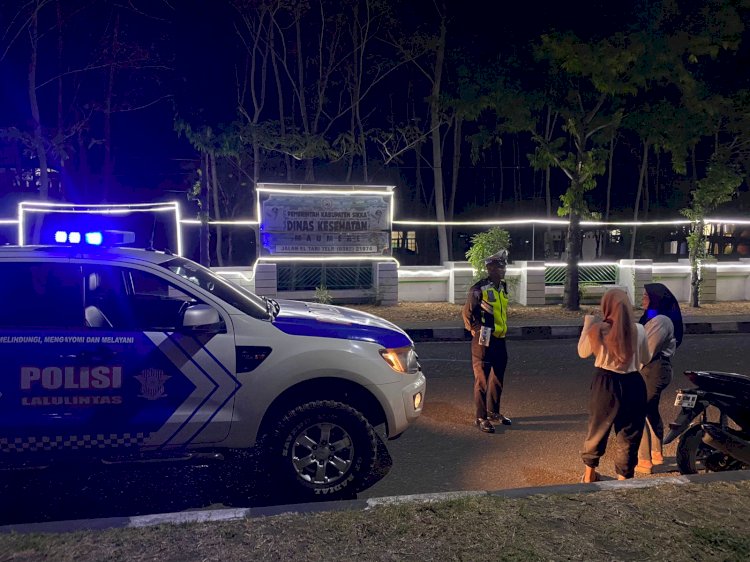 Polres Sikka Laksanaakn Giat Patroli Lampu Biru di Wilayah Hukumnya