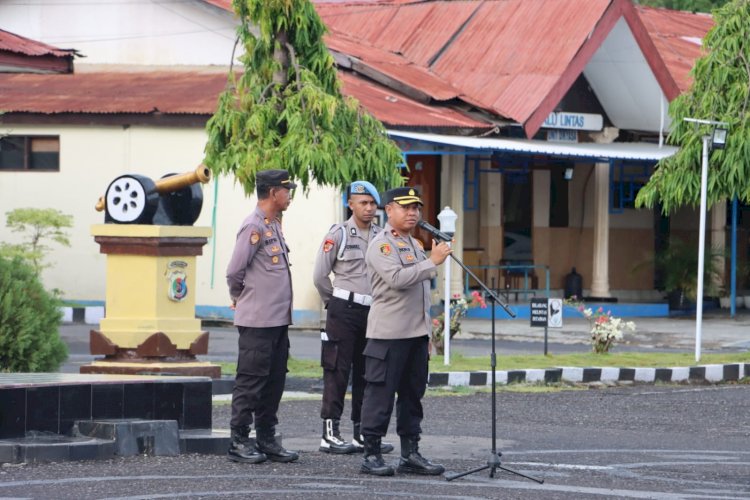 Apel Pagi di Polres Sikka: Penekanan Disiplin dan Persiapan Pengamanan Unjuk Rasa