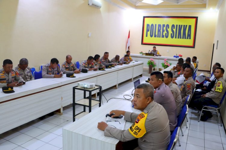 Wakapolres Sikka Pimpin Analisa dan Evaluasi Kinerja Polres dan Polsek Jajaran