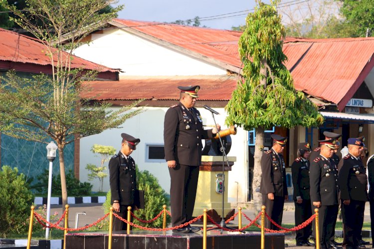 Upacara Peringatan Hari Sumpah Pemuda ke-96 di Polres Sikka Berlangsung Khidmat