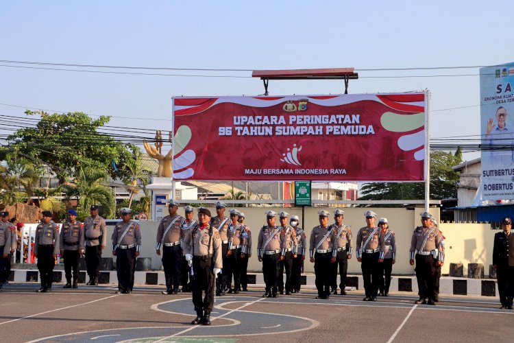 Upacara Peringatan Hari Sumpah Pemuda ke-96 di Polres Sikka Berlangsung Khidmat