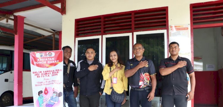 Polres Sikka Gelar Aksi Donor Darah untuk Peringati HUT Humas Polri ke-73