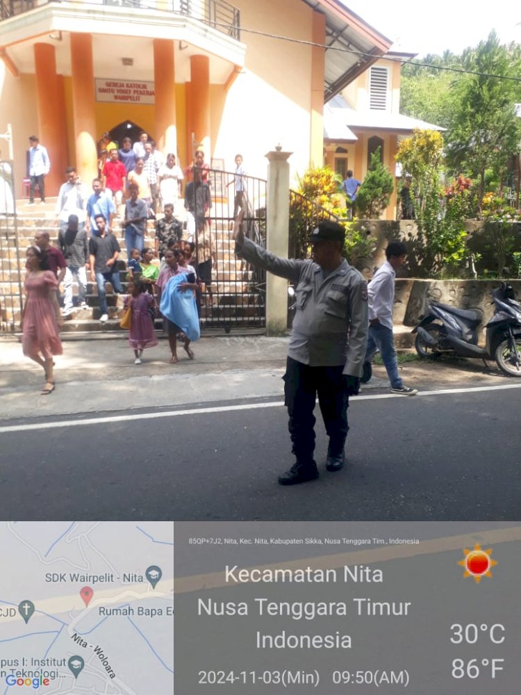 KEGIATAN PATROLI TEMPAT IBADAH OLEH PIKET JAGA SPKT REGU 1 POLSEK NITA POLRES SIKKA.