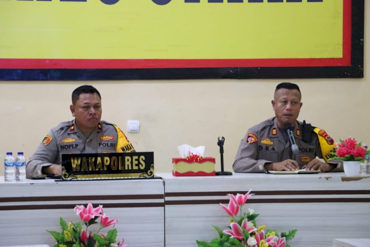 Polres Sikka Gelar Anev Bulanan, Fokus Persiapan Pemilu Kada 2024