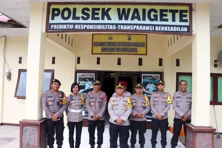 Pengecekan Mako dan Lahan Ketahanan Pangan Polsek Waigete oleh Wakapolres Sikka