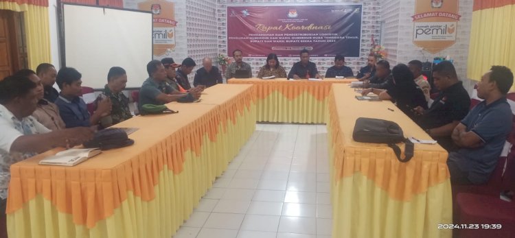 Rapat Koordinasi Persiapan Pemungutan dan Penghitungan Suara di Lokasi Pengungsian Pilkada 2024 Berlangsung Lancar