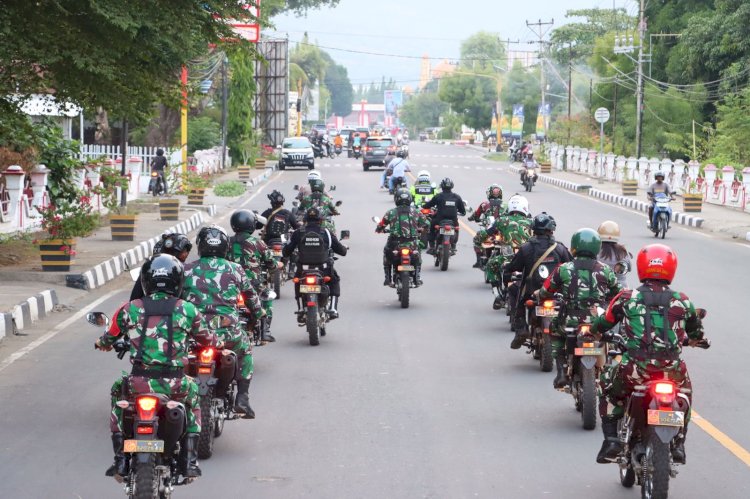 Patroli Show of Force TNI-Polri dan Instansi Terkait Sambut Pilkada 2024 di Kabupaten Sikka