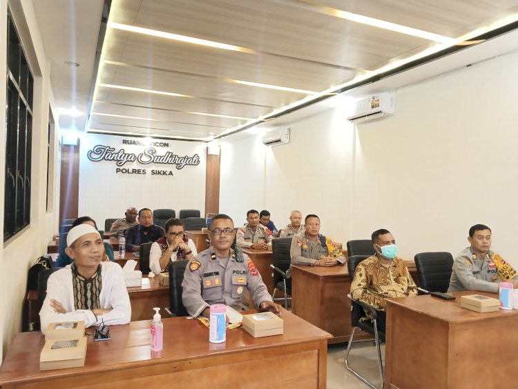 Polres Sikka Ikuti Zoom Meeting Strategi Cooling System Polri Pasca Pemilukada 2024