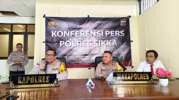 Polres Sikka Evaluasi Penanganan Kasus 2023-2024, dan  Serukan Perayaan Tahun Baru dengan Kegiatan Positif