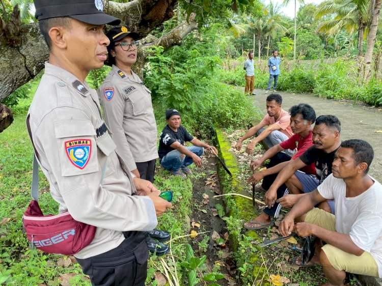 Polres Sikka Sosialisasikan Pesan Kamtibmas di Desa Nelle Barat untuk Tingkatkan Keamanan Masyarakat