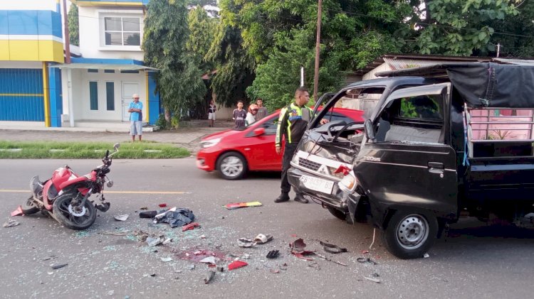 Kecelakaan di Sikka: Pengendara Motor Tewas, Dua Penumpang Mobil Terluka