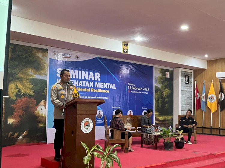 Kapolres Sikka Jadi Narasumber Seminar Kesehatan Mental di Universitas Nusa Nipa