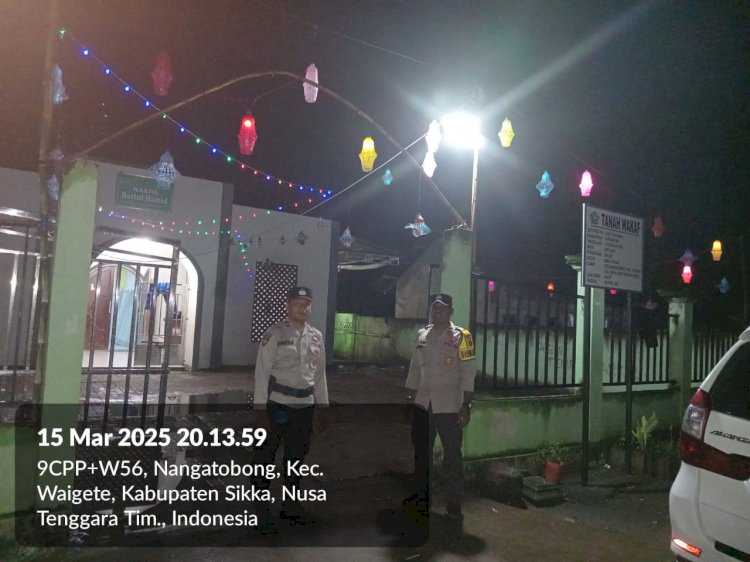 Monitoring dan Pengamanan Pelaksanaan Kegiatan Sholat Tarawih dan Witir di Masjid dalam Wilayah Hukum Polsek Waigete