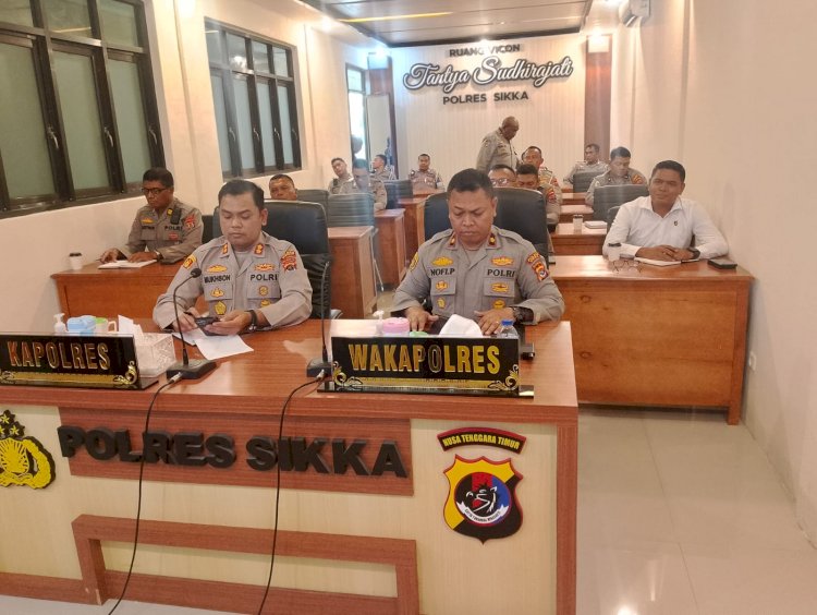 Polres Sikka Hadiri Zoom Meeting Operasi Pekat Polda NTT