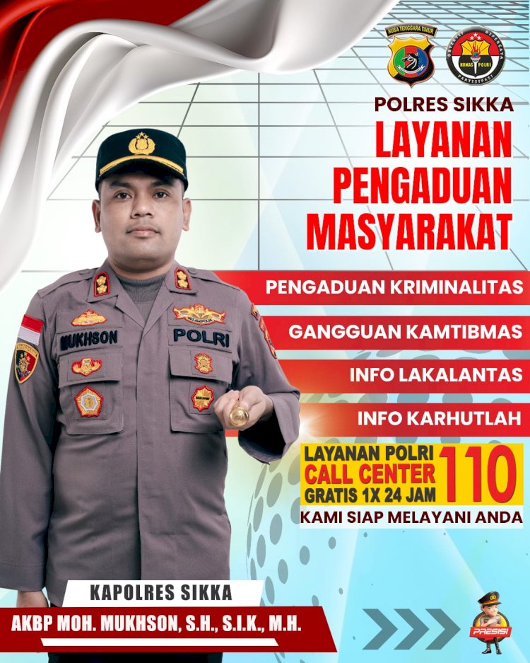 Kegiatan Sosialisasi Layanan Polri Call Center 110 Oleh Polsek Waigete Polres Sikka.