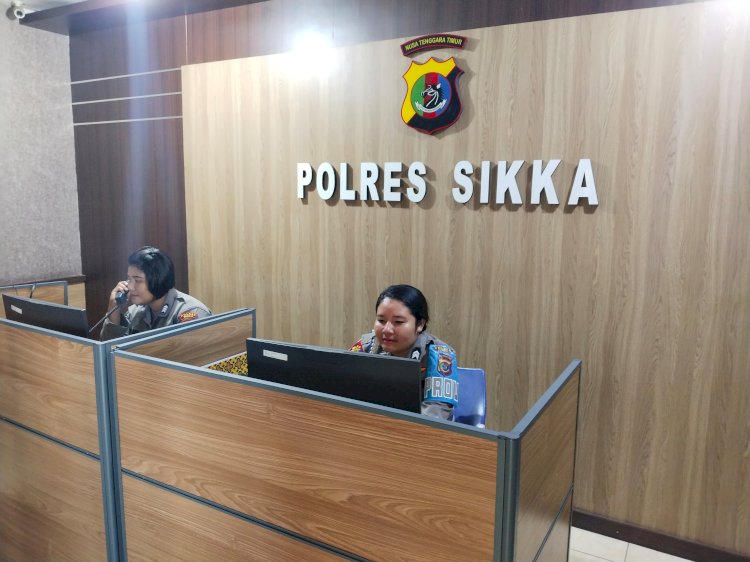 Call Centre 110 Polres Sikka Berjalan Optimal Selama 1x24 Jam, Kapolres Apresiasi Kinerja Personel