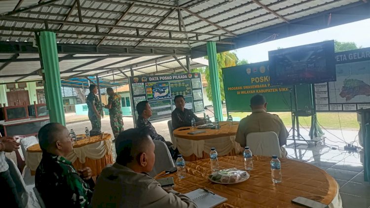 Wakili Kapolres, Kasat Samapta Polres Sikka Ikuti Rapat Nasional Swa Sembada Pangan