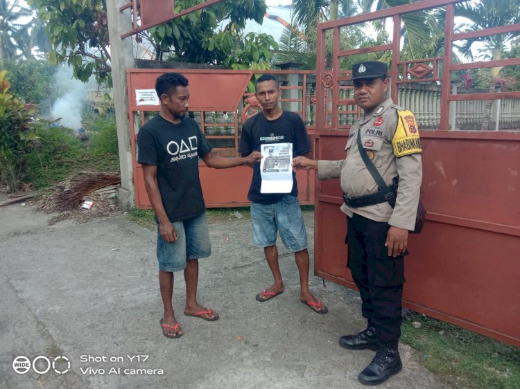 Kegiatan Sosialisasi Layanan 110 oleh Bahbinkamtibmas, Desa Takaplager (pantauan), Polsek Nita, Polres Sikka.