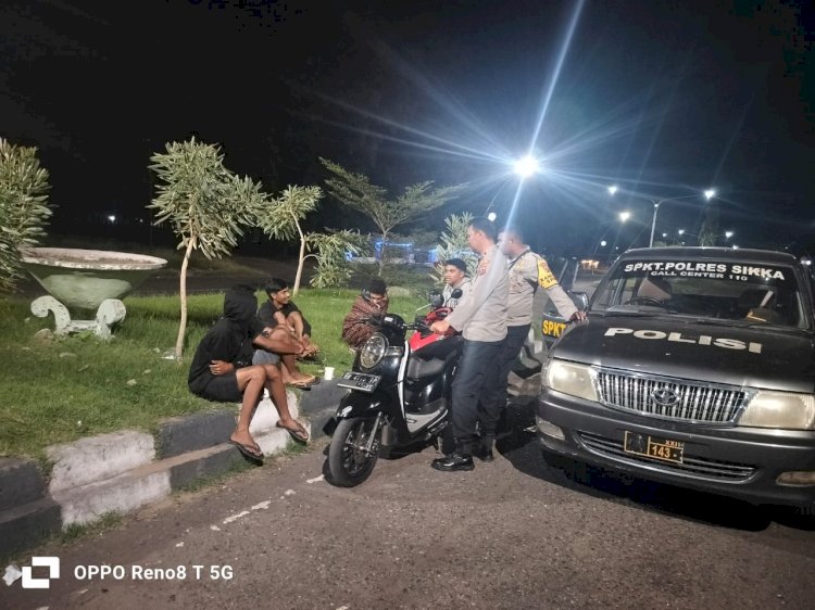Antisipasi Kriminalitas, Polres Sikka dan Polsek Jajaran Intensifkan Patroli Malam