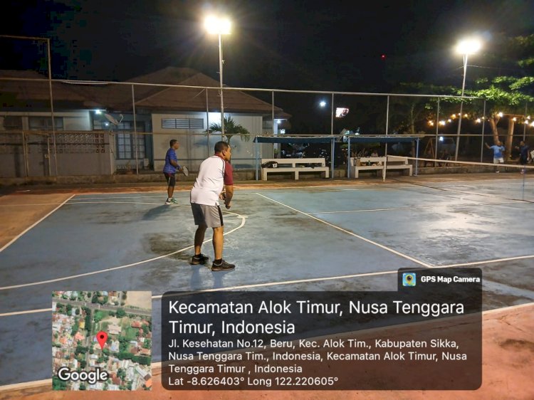 Kapolres Sikka Gelar Pertandingan Tenis Bersama Untuk Jalin Keakraban
