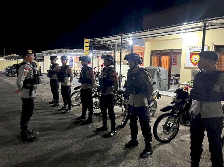 Cegah Gangguan Kamtibmas, Polres Sikka Gelar Patroli Serentak di Wilayah Hukum