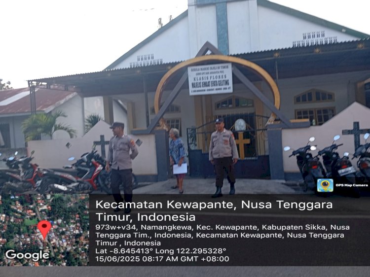 Minggu Kasih: Polsek Kewapante Jaga Ketentraman Warga di Tempat Ibadah
