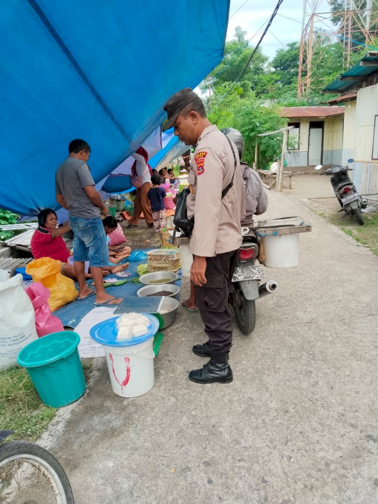 Kegiatan Patroli KamtibmasOleh Piket Jaga Spkt I Polsek Lela Polres Sikka.