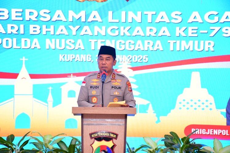 Kapolda NTT Pimpin Doa Bersama Lintas Agama, Pererat Kebersamaan Jelang HUT Bhayangkara ke-79