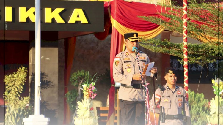 “Polri Untuk Masyarakat : Polres Sikka Gelar Korp Raport: Momentum Kenaikan Pangkat untuk Pengabdian Lebih Profesional”