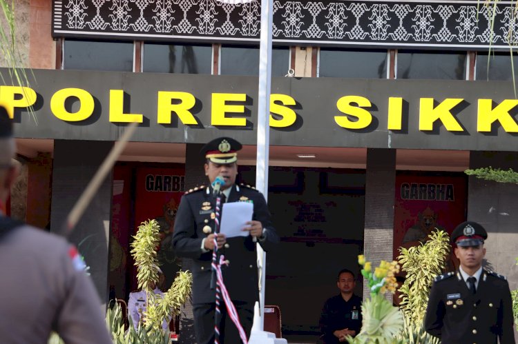 Polres Sikka Gelar Upacara HUT Bhayangkara ke-79, Tegaskan Komitmen 