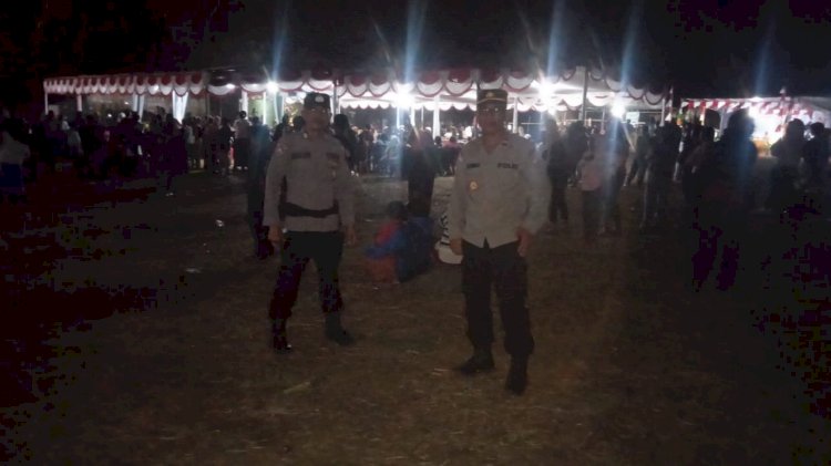 POLRI UNTUK MASYARAKAT : PERSONIL POLSEK WAIGETE POLRES SIKKA LAKSANAKAN PENGAMANAN  FESTIVAL PESONA LEWOMADA ( SOGA LEWO).2025