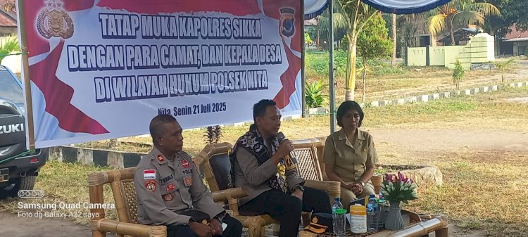 Jalin Kerja Sama, Kapolres Sikka Tatap Muka dengan Camat dan Kades se-Kecamatan Nita
