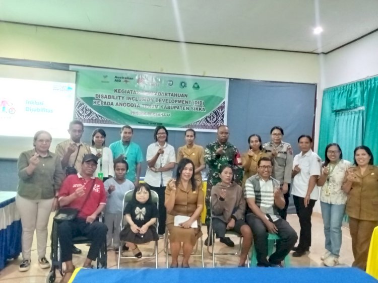 Polri Untuk Masyarakat : Kegiatan Penyadartahuan Disability Inclusion Development (DID) kepada anggota TPKJM kab. Sikka Projek bersahaja (bersama utk flores yg sehat jiwa)