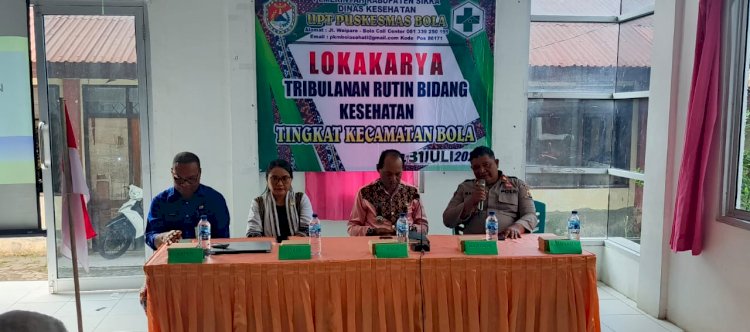 Perkuat Kolaborasi, Kapolsek Bola Aktif dalam Lokakarya Kesehatan Kecamatan