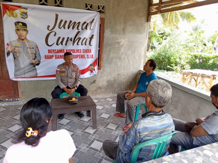 Warga Usul Pospam dan Pembinaan Generasi Muda, Kapolsek Kewapante Tampung Aspirasi dalam Jum’at Curhat