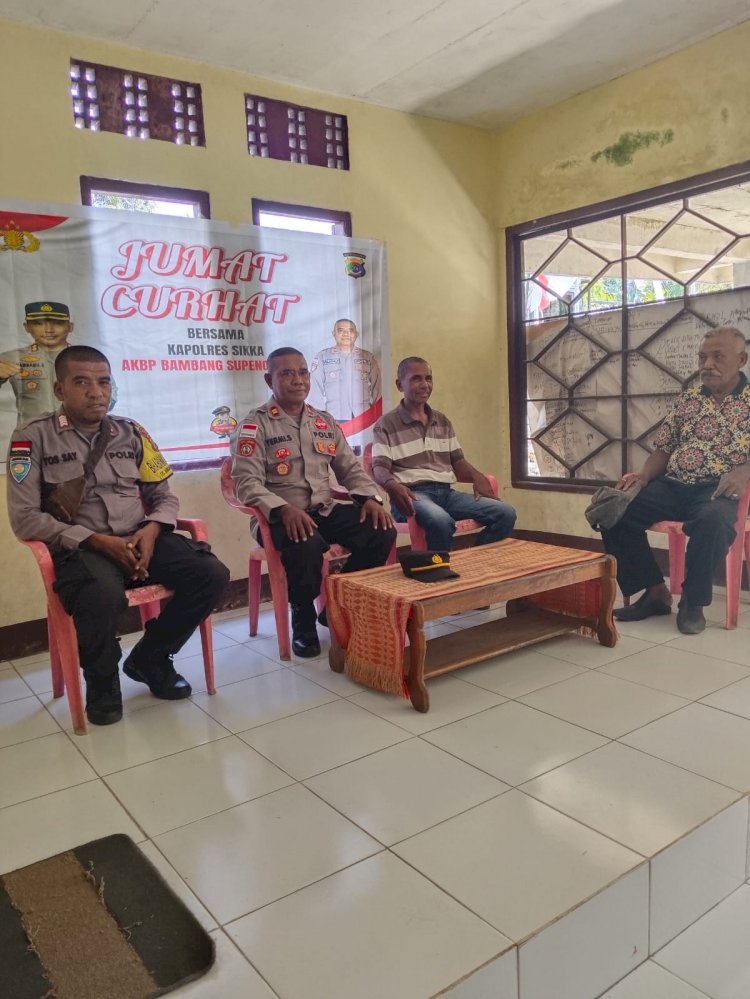 Dekatkan Pelayanan, Kapolsek Nita Gelar Jumat Curhat Bersama Warga Desa Lusitada