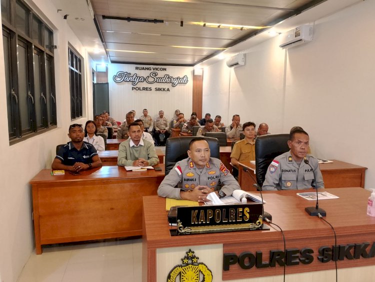 Wakapolda NTT Tekankan Sinergi Ketahanan Pangan, Polres Sikka Hadir dalam Zoom Meeting