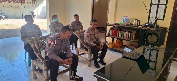 “Mantapkan Mental Spiritual, Personel Polres Sikka Ikuti Binroh Daring”