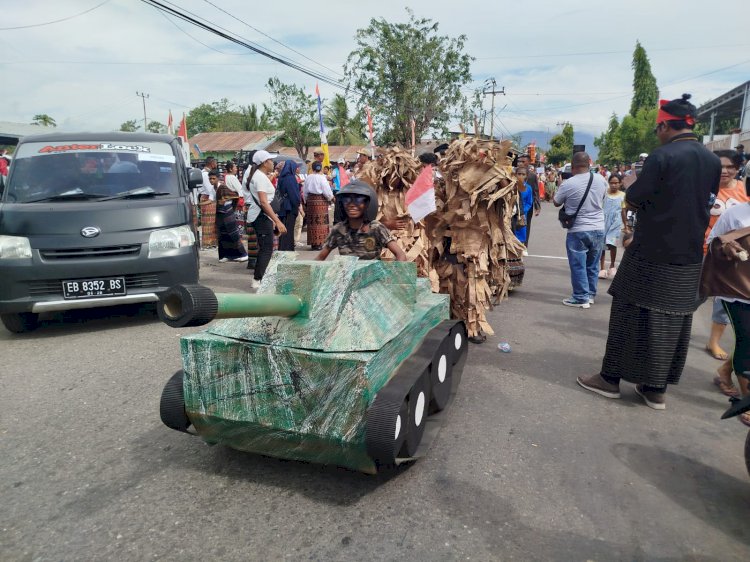 “Karnaval HUT RI ke-80 di Kangae Kabupaten Sikka : Ajang Lestarikan Budaya dan Pererat Persatuan”