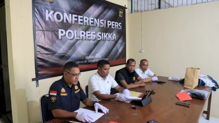 Polres Sikka Gelar Konferensi Pers Ungkap Dua Kasus Penganiayaan Berujung Kematian