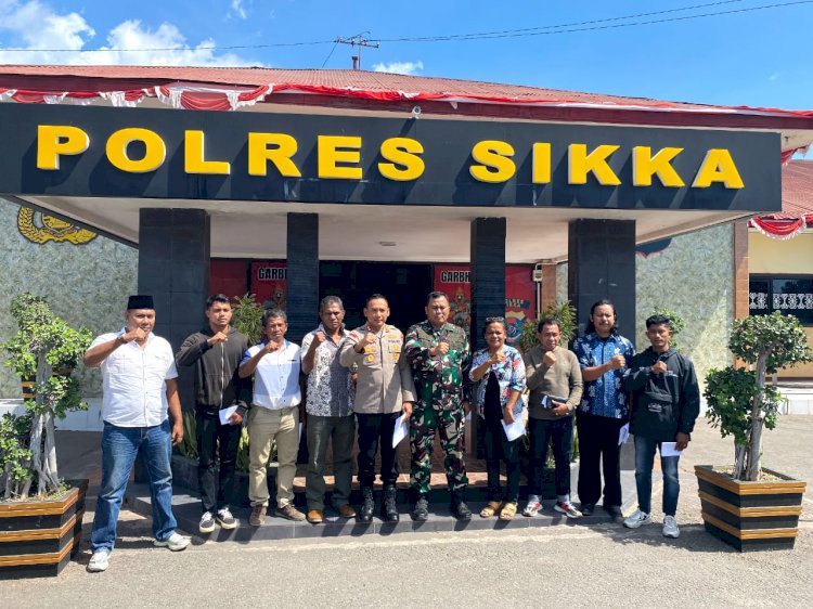 SERUAN MORAL KAPOLRES SIKKA, DANDIM 1603 SIKKA BERSAMA PERWAKILAN ELEMEN MASYARAKAT KABUPATEN SIKKA