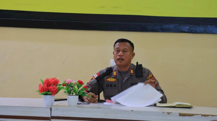 Polres Sikka Polda NTT Gelar Anev Mingguan, Kabag Ops Tekankan Kewaspadaan Situasi dan Antisipasi Bencana Gunung Lewotobi