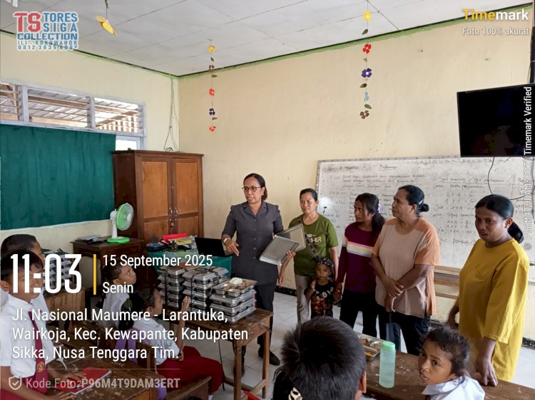 Launching dan Monitoring Penyaluran Program Makan Bergizi Gratis Dapur SPPG Kangae Kabupaten Sikka
